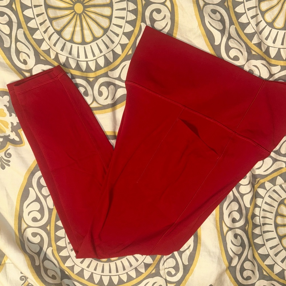 Athleta Cherry Red Stash Tight Leggings